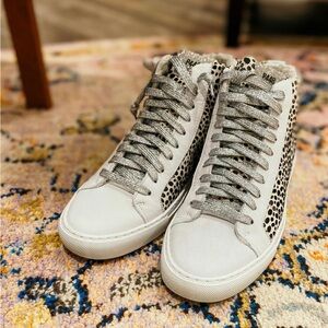 P448 Leopard High Top Sneaker 8.5
